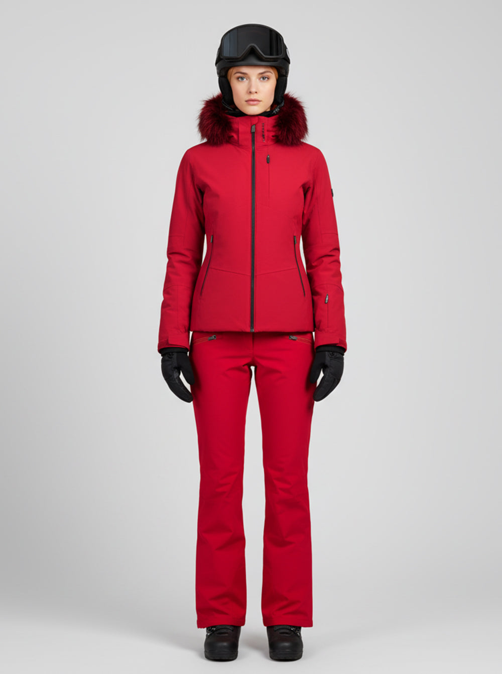 Veste de ski Grace pour femme, rouge