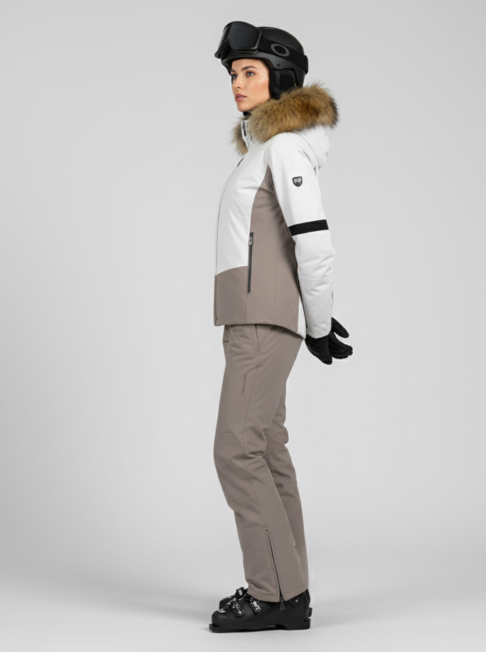 Chaqueta esquí mujer Olympic BEIGE