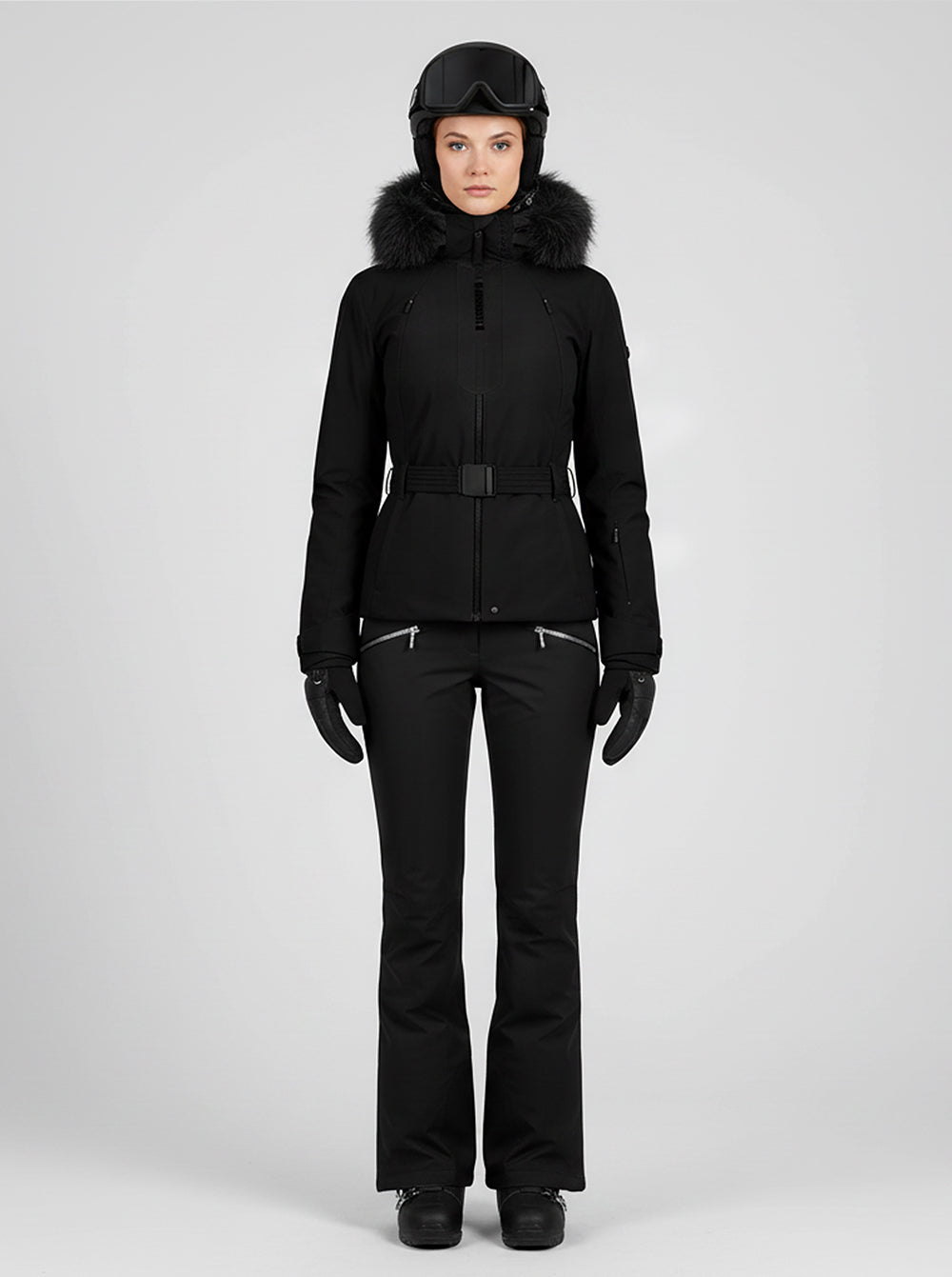 Chaqueta esquí mujer Majestic NEGRO