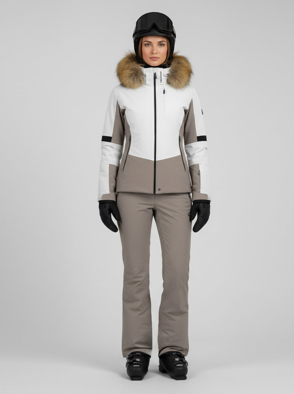 Chaqueta esquí mujer Olympic BEIGE