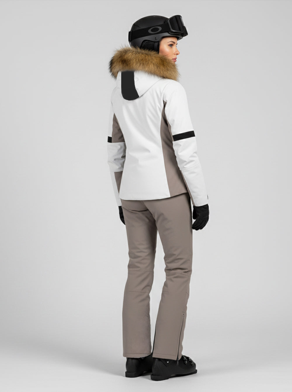 Chaqueta esquí mujer Olympic BEIGE