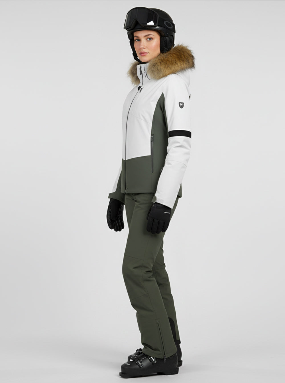 Chaqueta esquí mujer Olympic KAKI