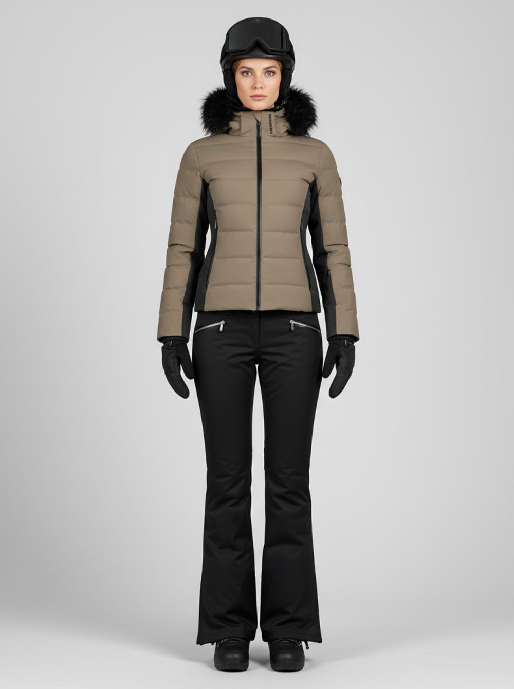 Chaqueta esquí mujer Helium BEIGE