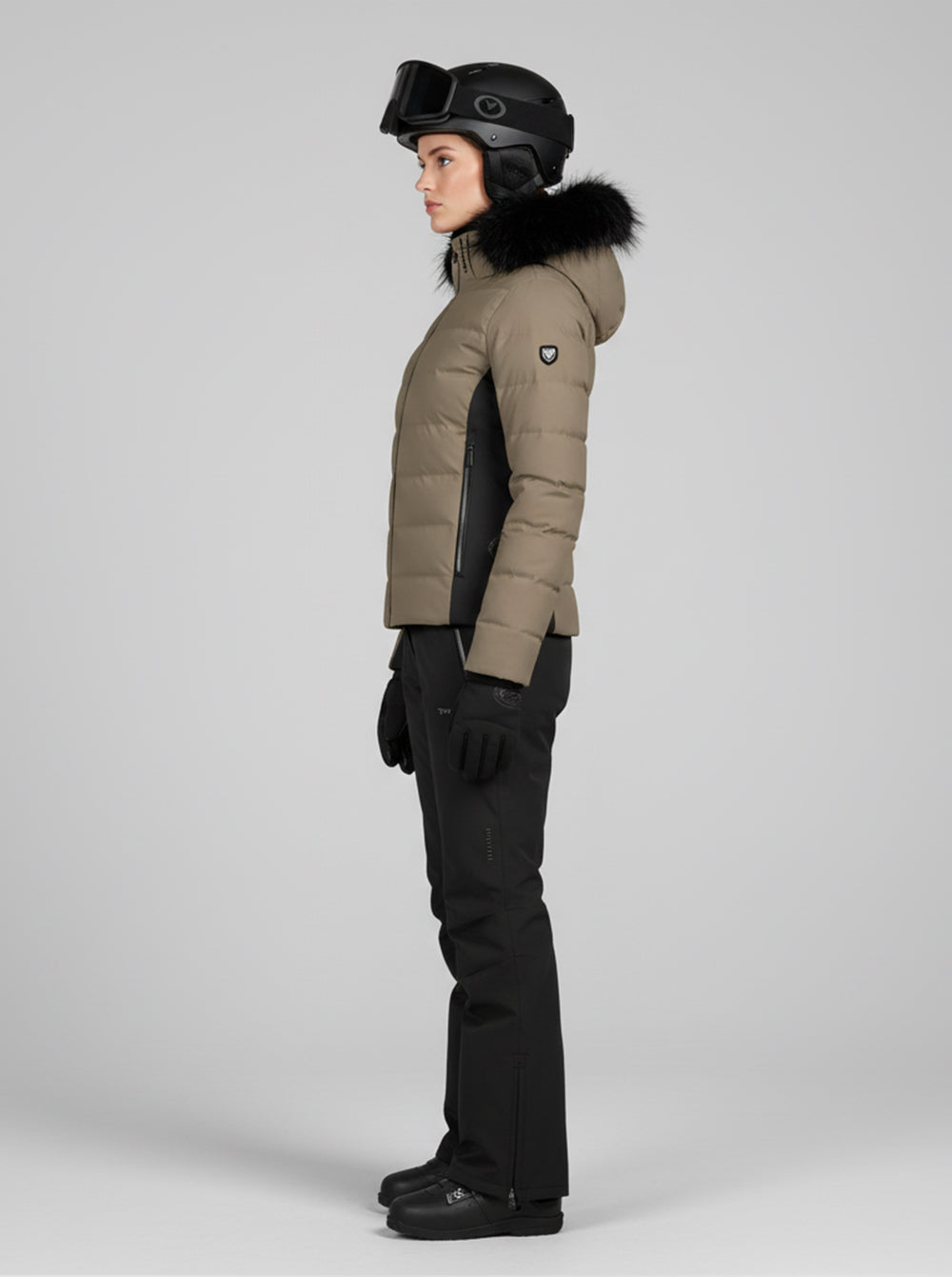 Chaqueta esquí mujer Helium BEIGE